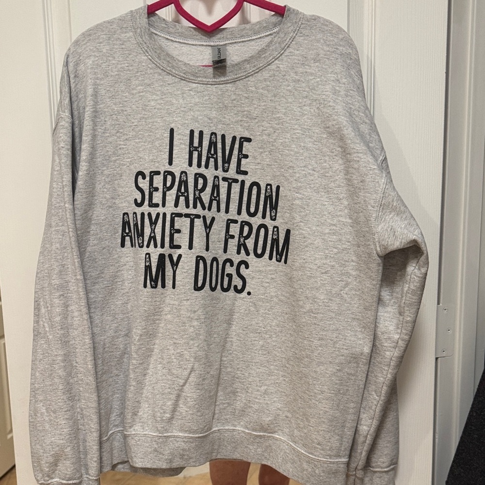 Gildan Light Gray Dog Anxiety Sweatshirt